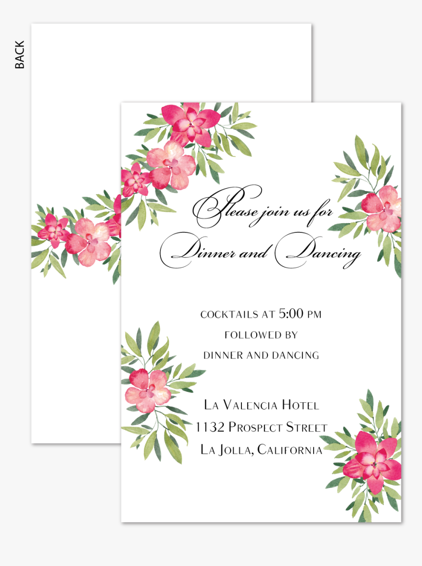 Spring Flowers Invitation Reception Card 
								data-caption - African Daisy, HD Png Download