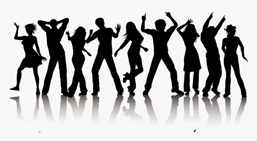 Dance People Party Image Png - People Partying Silhouette Png, Transparent Png