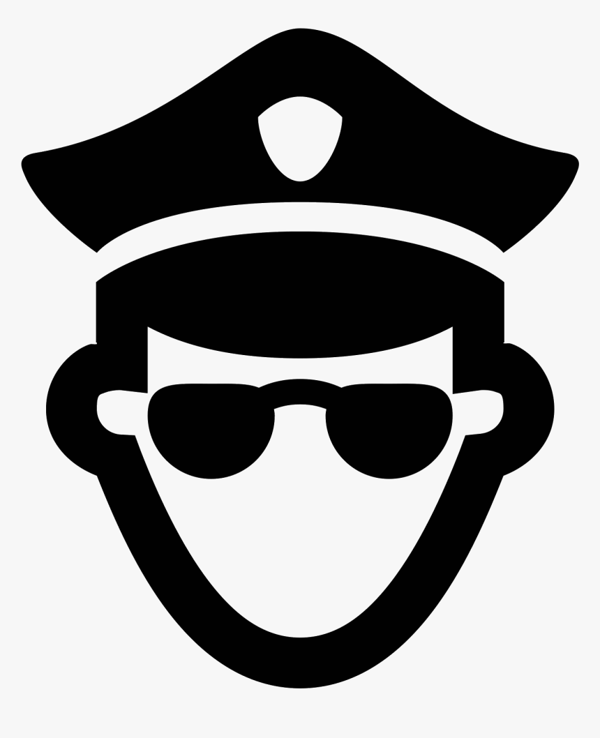 The Icon Is Consists Of An Androgynous Humanoid Head, - Police Png Vector, Transparent Png
