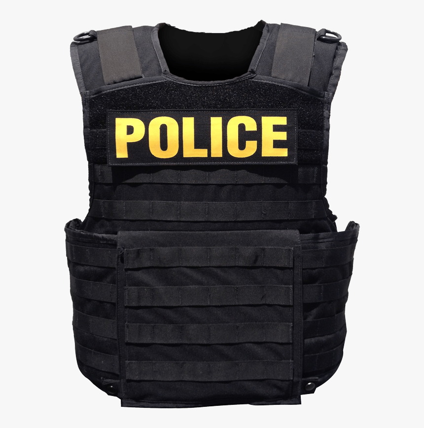 Police Body Armor - Body Armor Black Police, HD Png Download