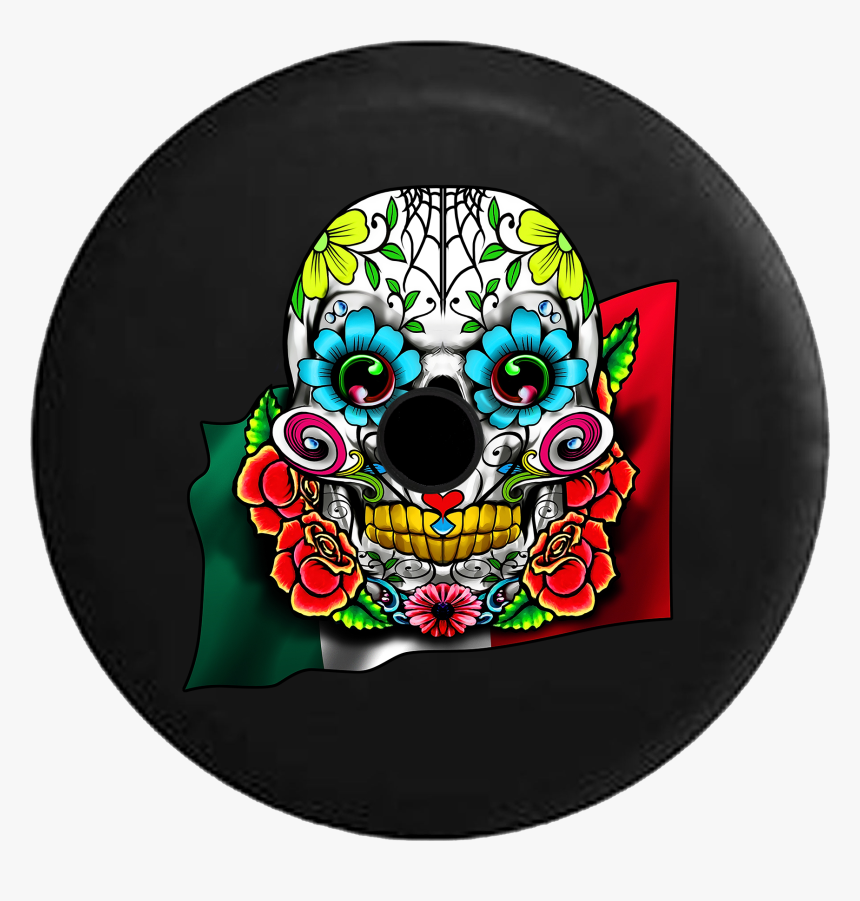 Jeep Wrangler Jl Backup Camera Day Sugar Skull With - Cinco De Mayo Skull, HD Png Download