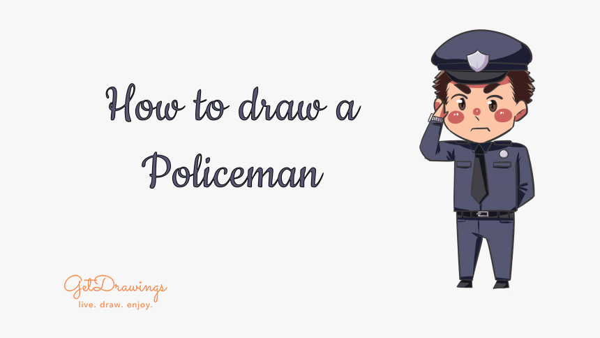 How To Draw A Policeman - Blogfoster, HD Png Download