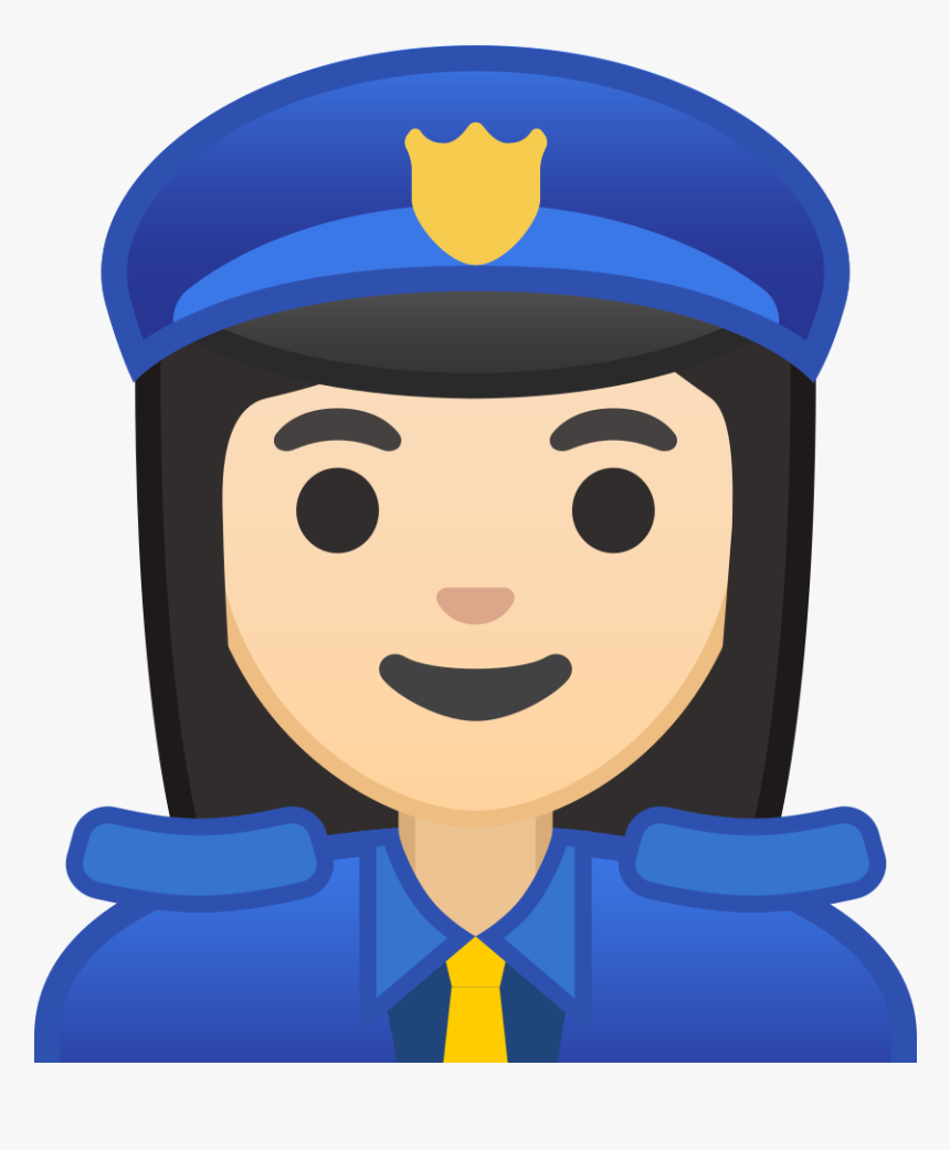 Woman Police Officer Light Skin Tone Icon - Emoji Policial Png, Transparent Png