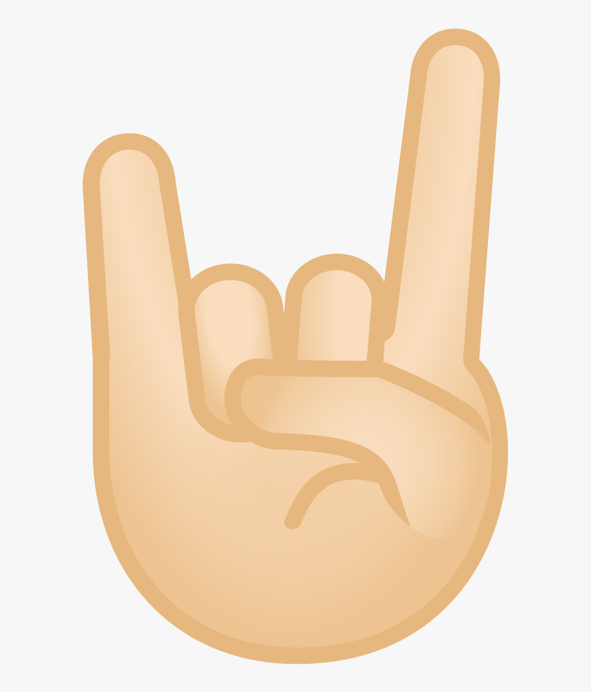 Sign Of The Horns Light Skin Tone Icon - Meaning Of Horns Emoji, HD Png Download