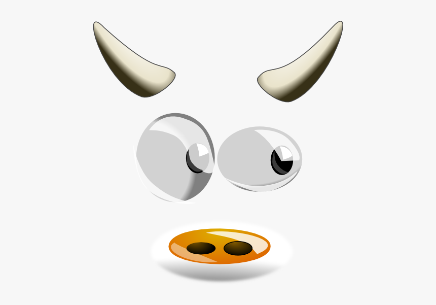 Eyes Nose Horns Clip - Circle, HD Png Download