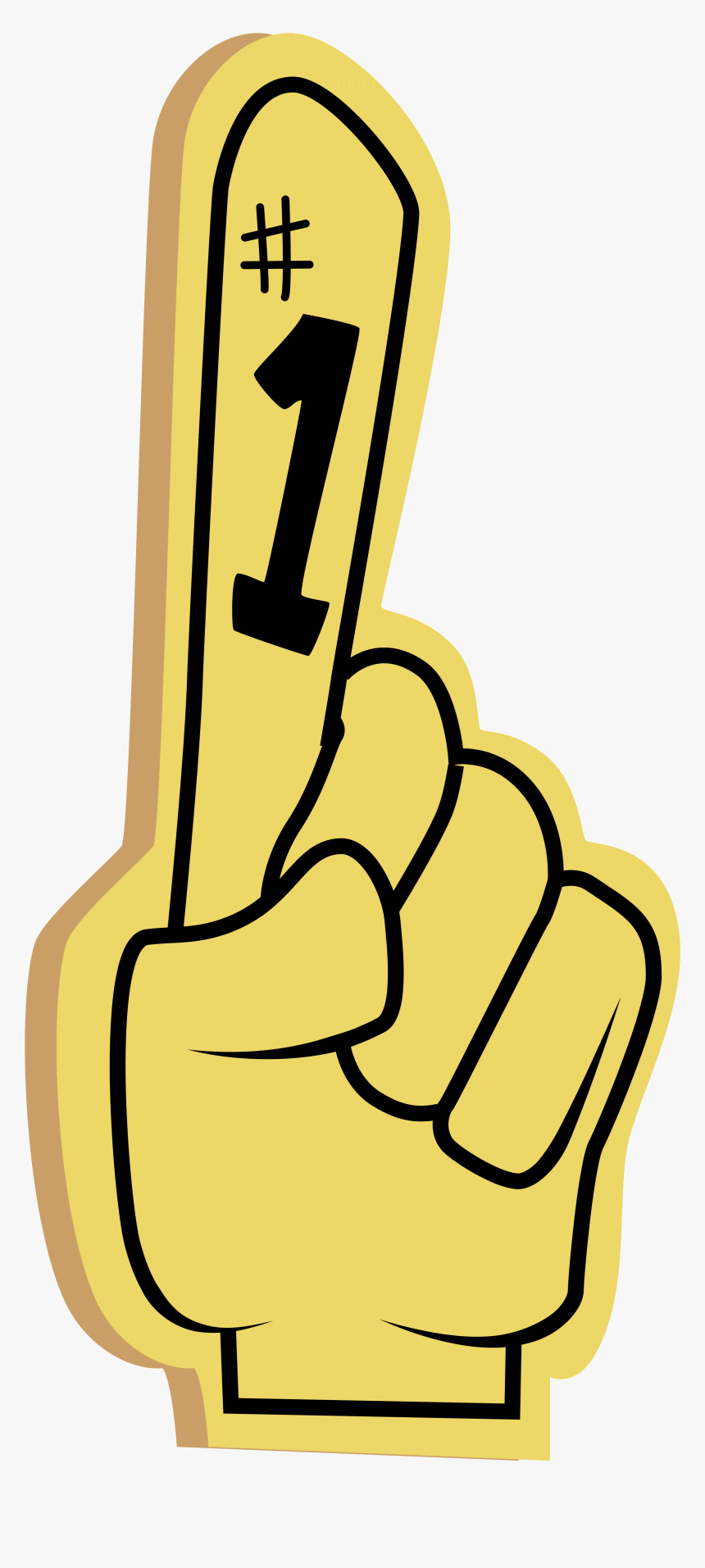 Portable Network Graphics Clip Art Foam Hand Finger - Foam Finger Transparent Background, HD Png Download
