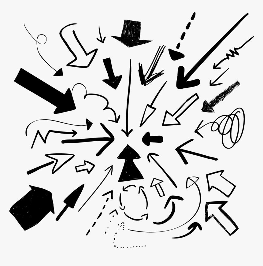 Vector Hand-drawn Arrows 1165*1125 Transprent Png - Hand Drawn Arrows Png Vector, Transparent Png