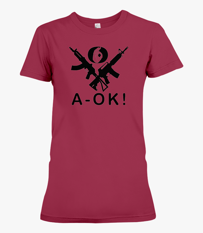 A Ok Hand Black Rifles Women S T Shirt Cardinal Red - T-shirt, HD Png Download