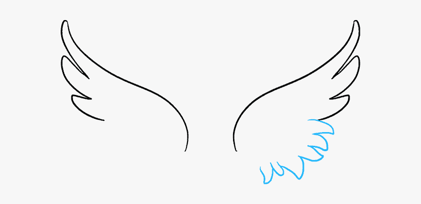 Collection Of Free Heaven - Drawing Of Angel Wings, HD Png Download