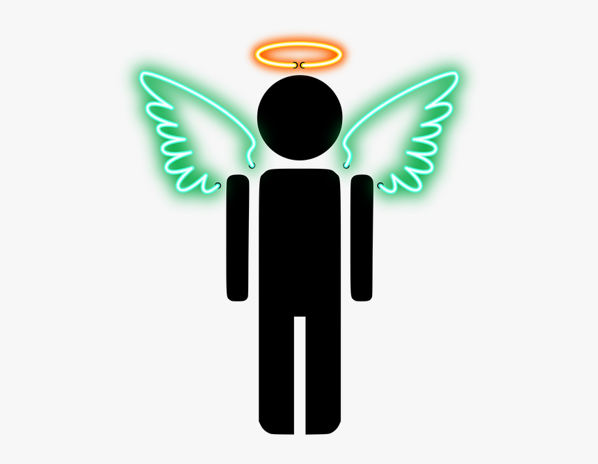 Angel, Neon, Christmas, Symbol, Halo, Holy, Fromm - Illustration, HD Png Download