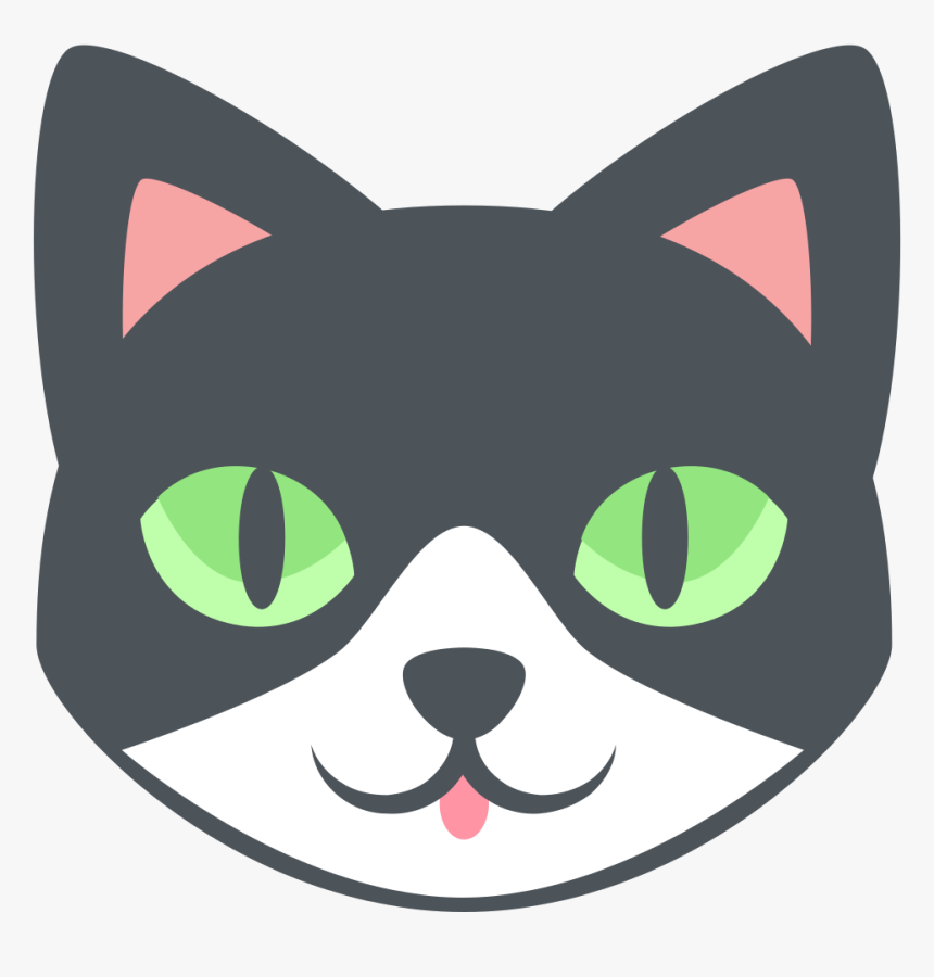 Cat Emojipedia Animal Whiskers - Cat Face Png, Transparent Png