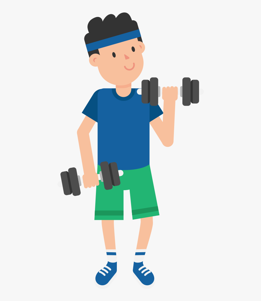 Clip Art File Man Lifting Dumbbells - Cartoon Person Lifting Weights, HD Png Download