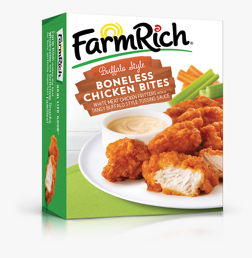 Buffalo Style Boneless Chicken Bites - Farm Rich Mozzarella Sticks, HD Png Download