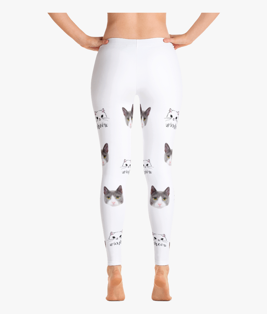Custom Cat Face Leggings - Leggings, HD Png Download