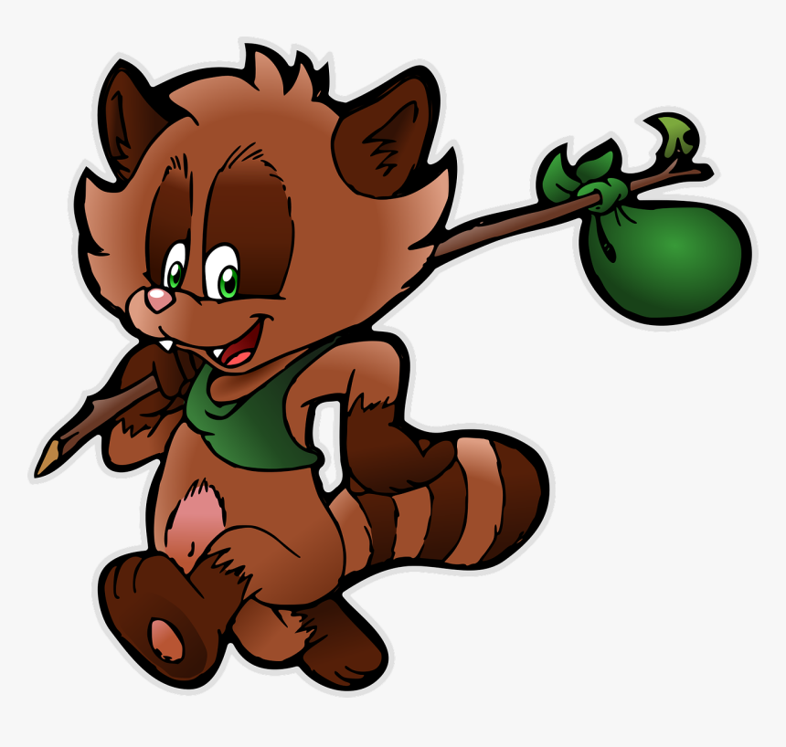 Hiking Raccoon, HD Png Download