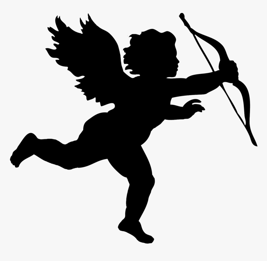 Cupid - Angel Silhouette, HD Png Download