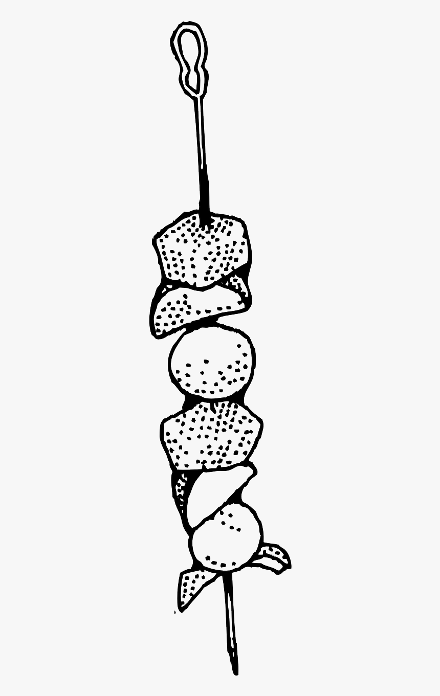 Kebab Clipart Black And White, HD Png Download
