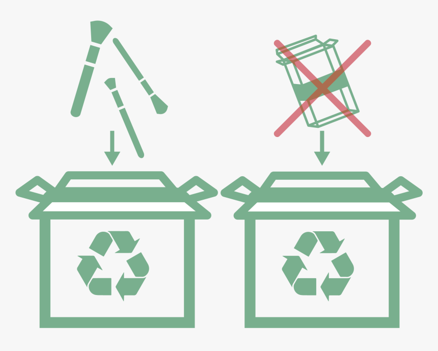We Only Recycle Makeup Brushes - Cardboard And Paper Recycling Signs In Red, HD Png Download