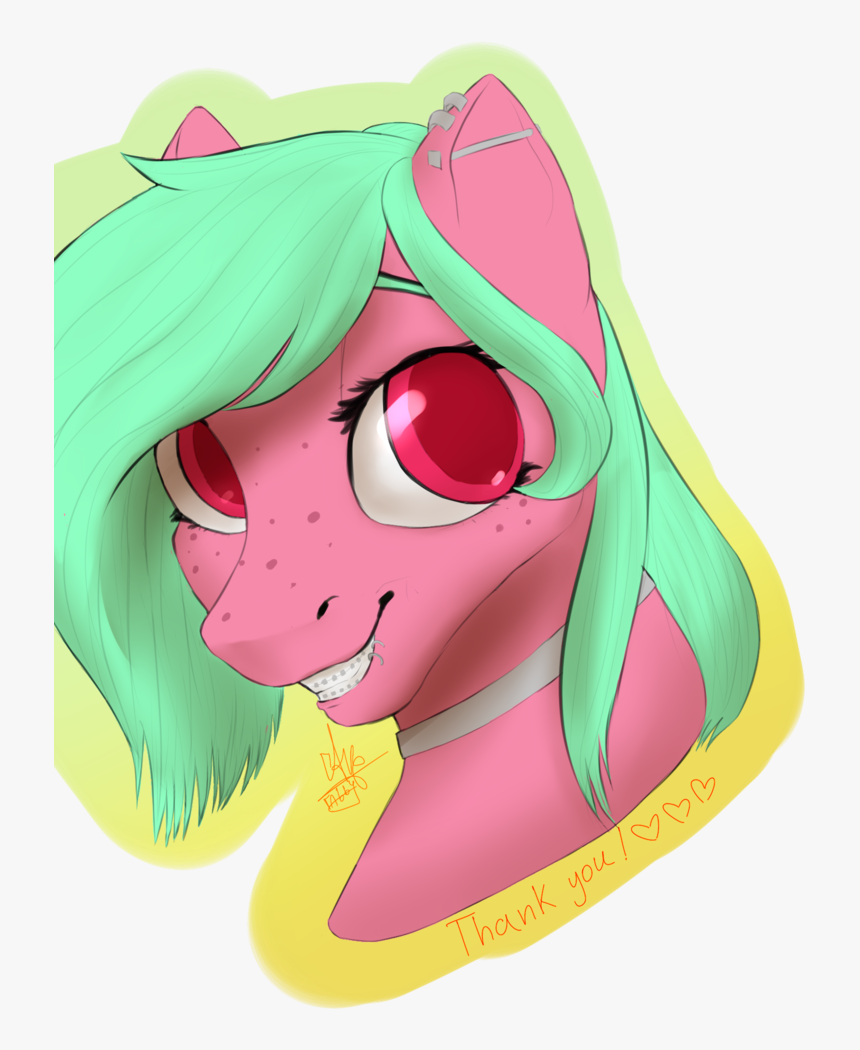 Fabby4, Braces, Bust, Choker, Ear Piercing, Freckles, - Cartoon, HD Png Download