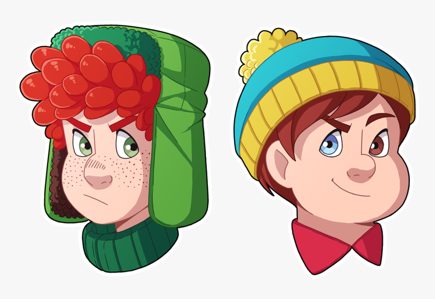 Kyle With Freckles And Cartman With Heterochromia A - Eric Cartman Heterochromia, HD Png Download