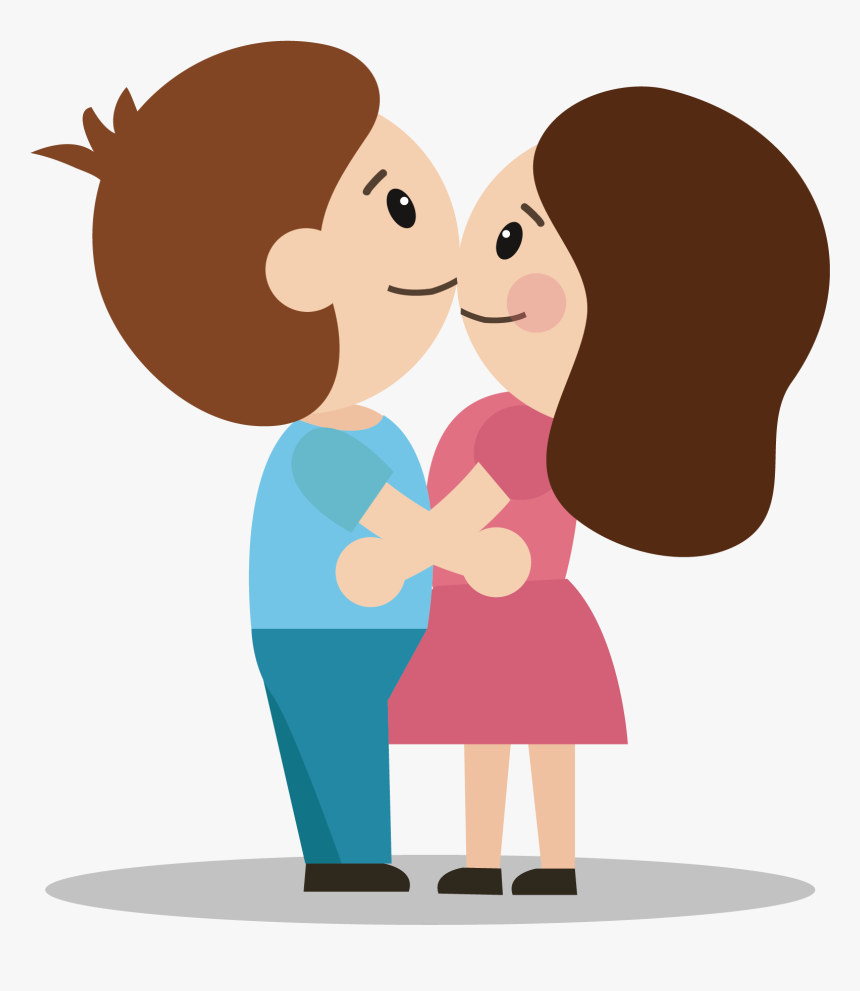 Transparent Kiss Mark Png - Love Couple Sticker Download, Png Download