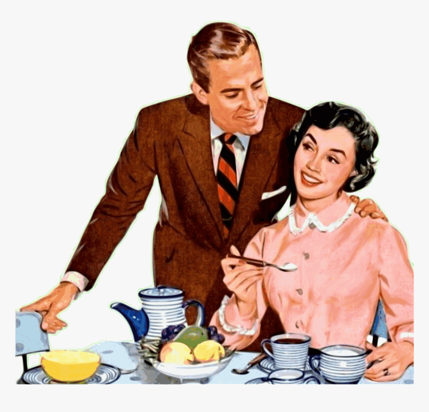 Casal, Love, Romantic, Happy Couple, Vintage - Welxome To The 1950s, HD Png Download