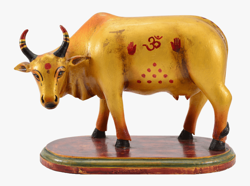 Golden Cow Figurine - Bull, HD Png Download