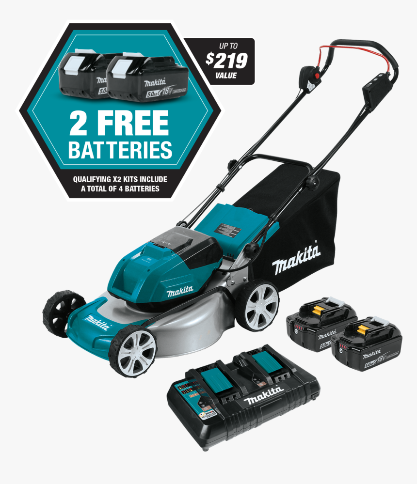 Transparent Lawn Mower Png - Makita Cordless Lawn Mower, Png Download