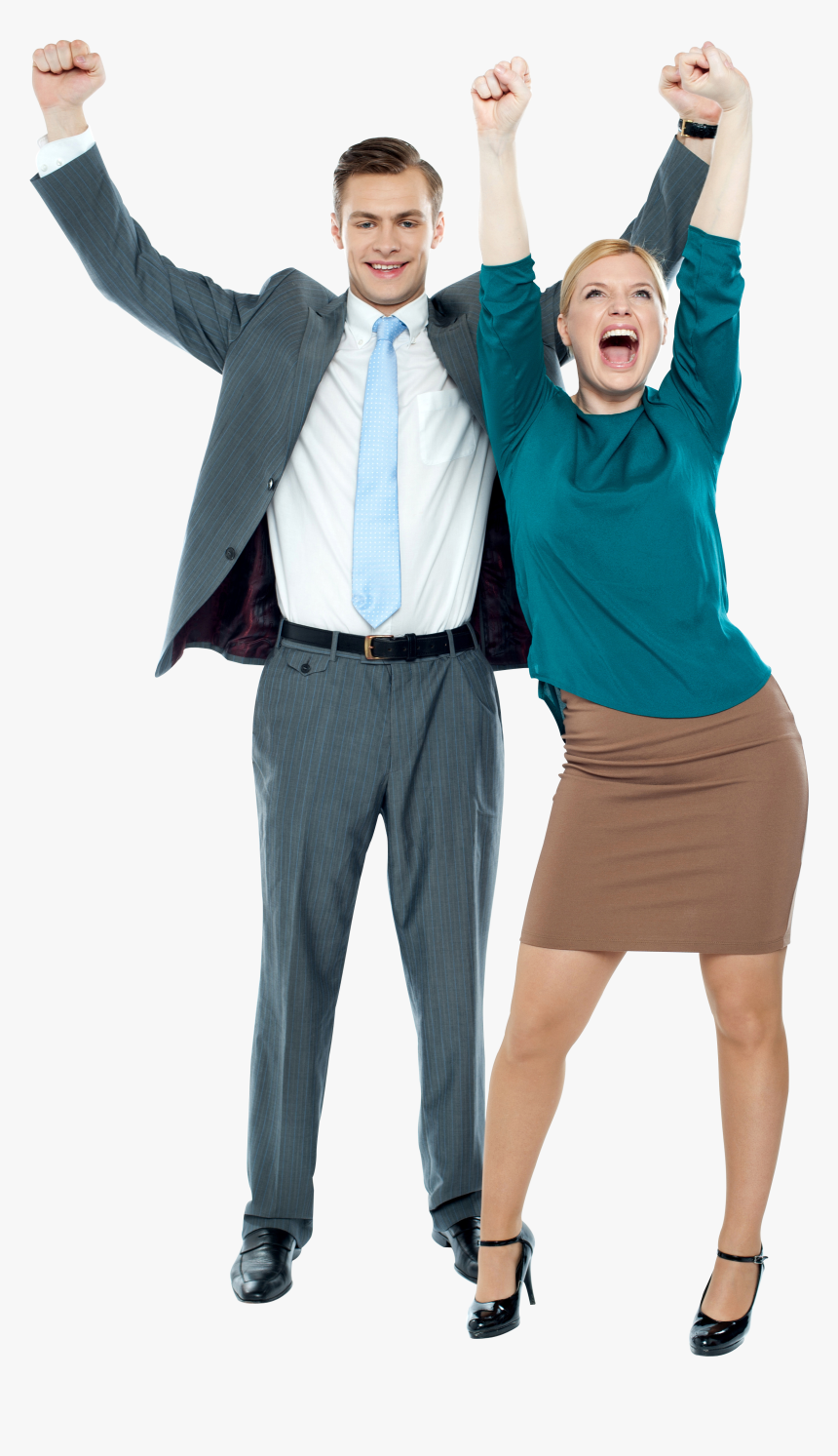 Excited Business People, HD Png Download
