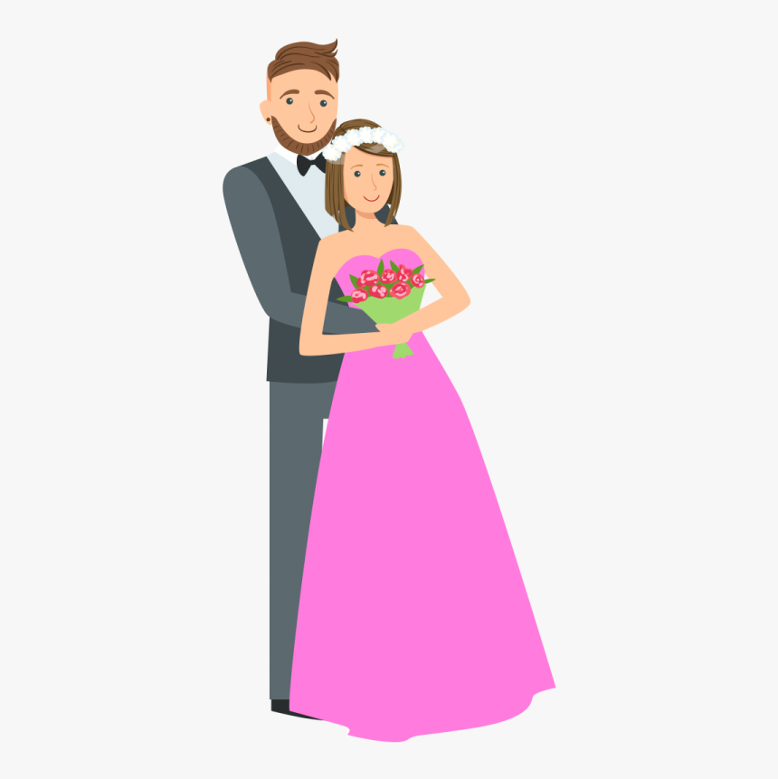 Wedding Couple Clipart Png - Vector Hd Wedding Couple, Transparent Png