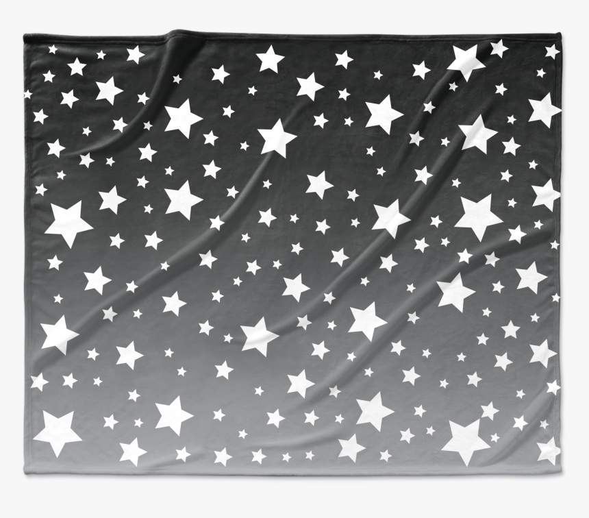 White Stars Gray Ombre Blanket - Paper, HD Png Download