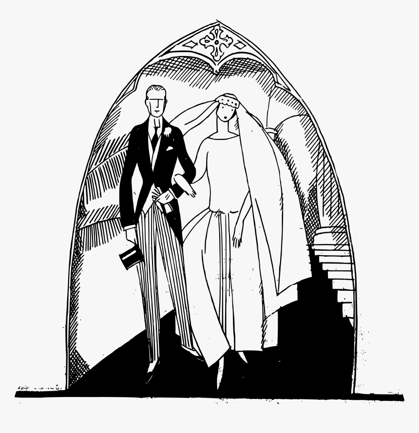 Wedding Couple Svg Clip Arts - Wedding Couples Image Drawing, HD Png Download