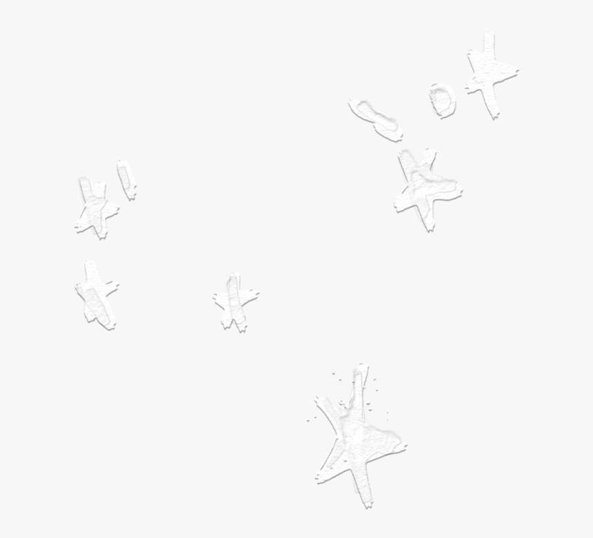 Stars White Overlay Sticker - Drawing, HD Png Download