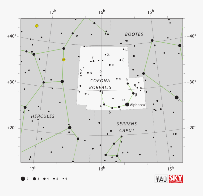 Corona Borealis Constellation Region, HD Png Download