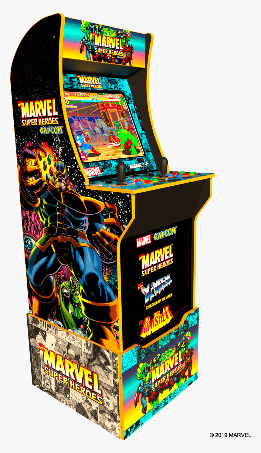 Marvel Super Heroes Arcade 1up, HD Png Download
