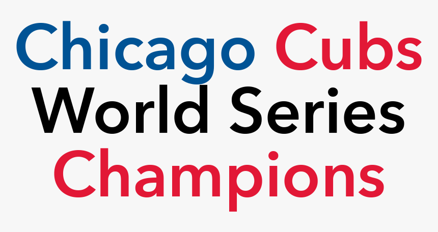 Chicago Cubs Championship Logo Png - Transparent Chicago Cubs World Series Logo, Png Download