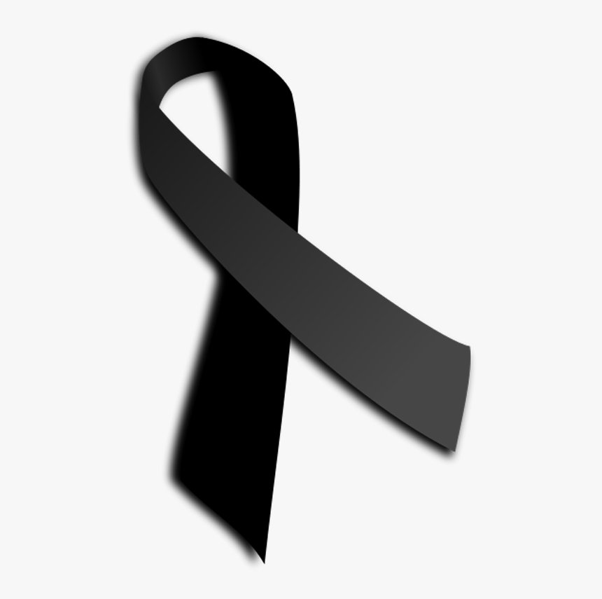 Black Ribbon Awareness Ribbon Badge - Sign When Someone Dies, HD Png Download