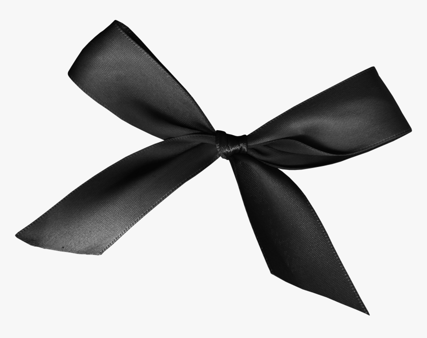 Black Bow Ribbon Png Download - Black Ribbon Bow Png, Transparent Png