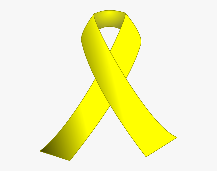 Support Drawing Yellow Ribbon - Yellow Ribbon Transparent Background, HD Png Download