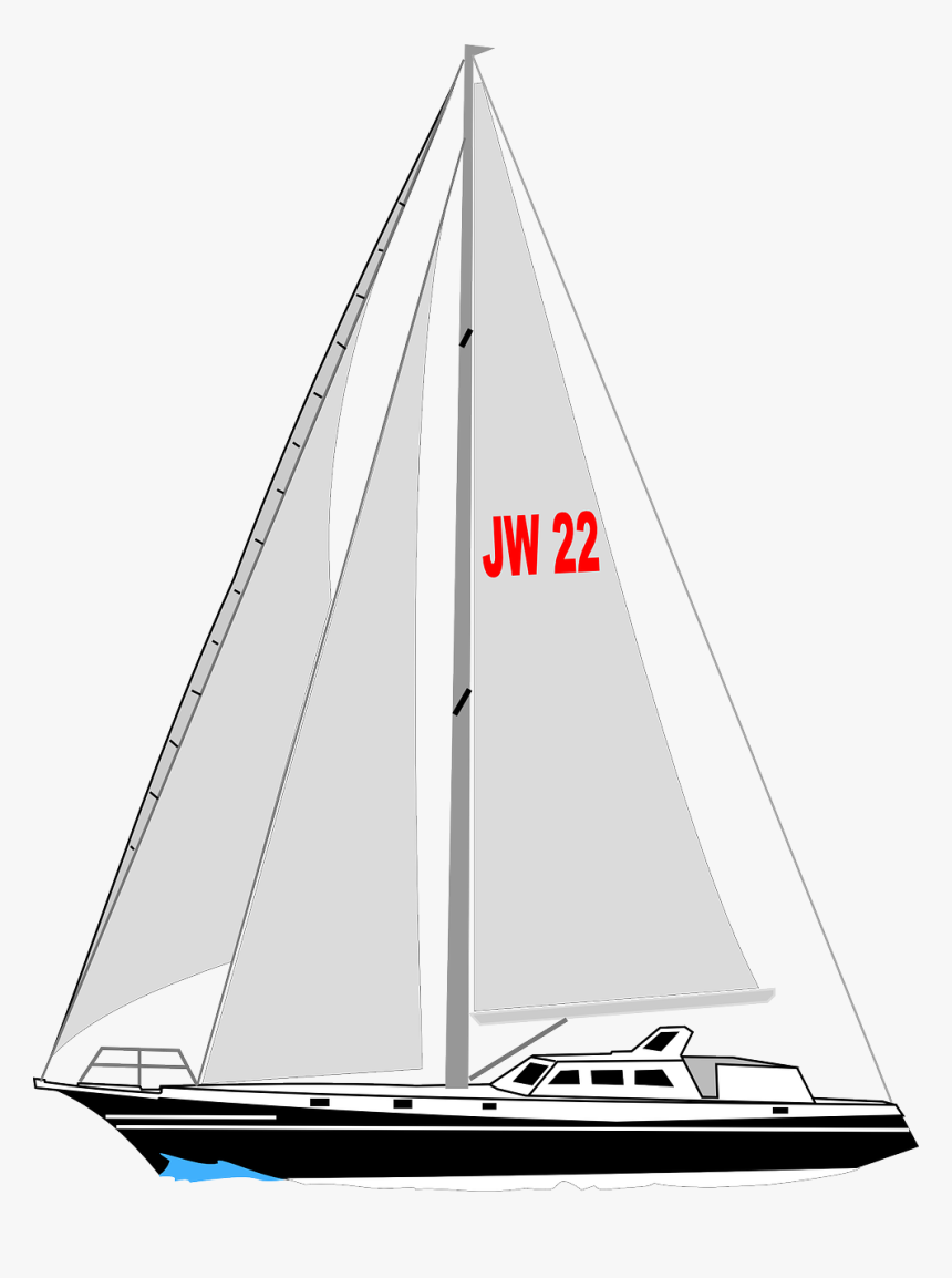 Sail Yacht Clipart, HD Png Download