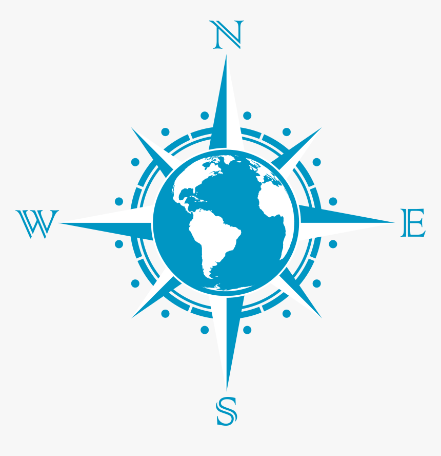 Compass Rose On A Globe, HD Png Download