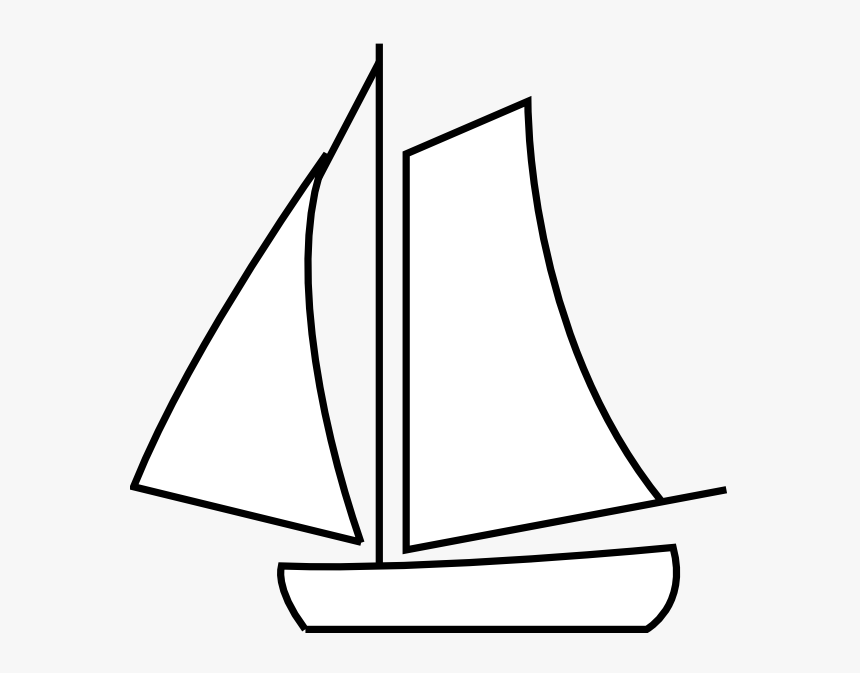 White Clipart Sailboat - White Sailing Boat Png, Transparent Png