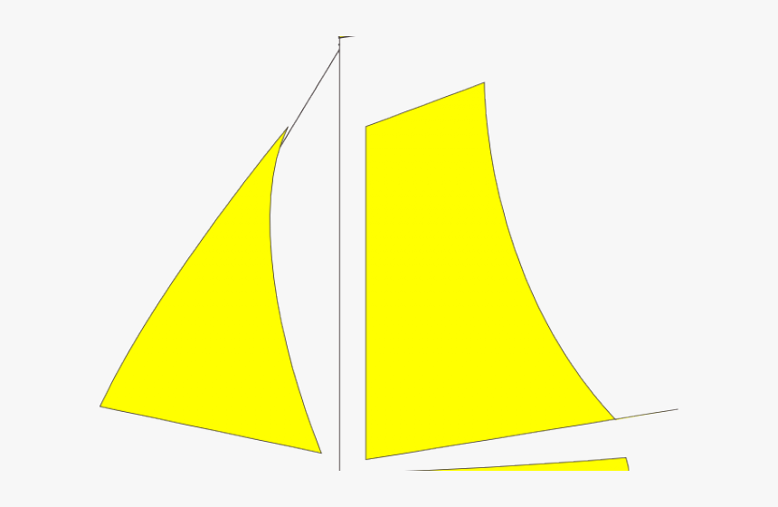 Yellow Clipart Sailboat - Sail, HD Png Download