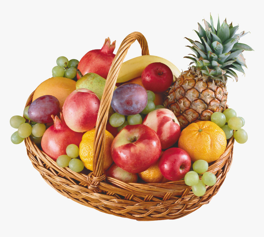 Basket With Fruits Png Clipart - Basket Full Of Fruits, Transparent Png
