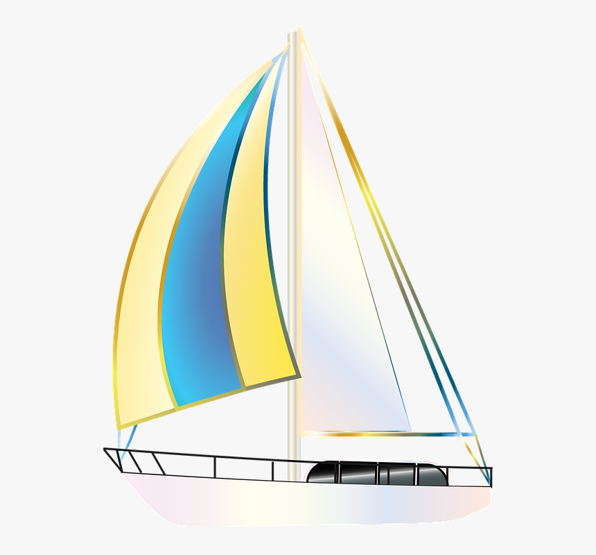 Graphic, Sailboat, Boat, Yacht, Sailing, Yachting - Sail, HD Png Download