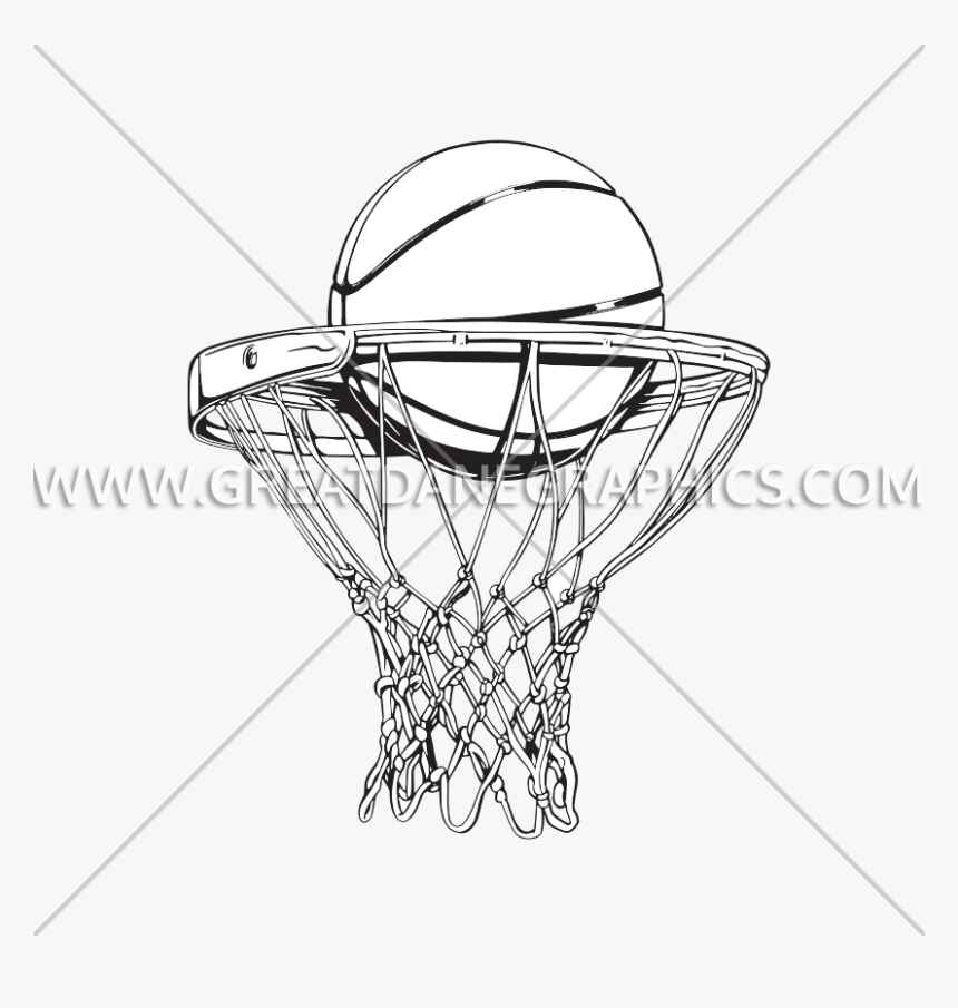 Transparent Basketball Nets Clipart - Sketch, HD Png Download