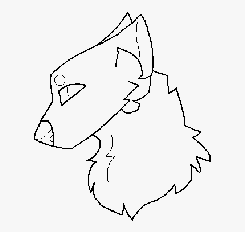 Transparent Wolf Head Png - Sketch, Png Download