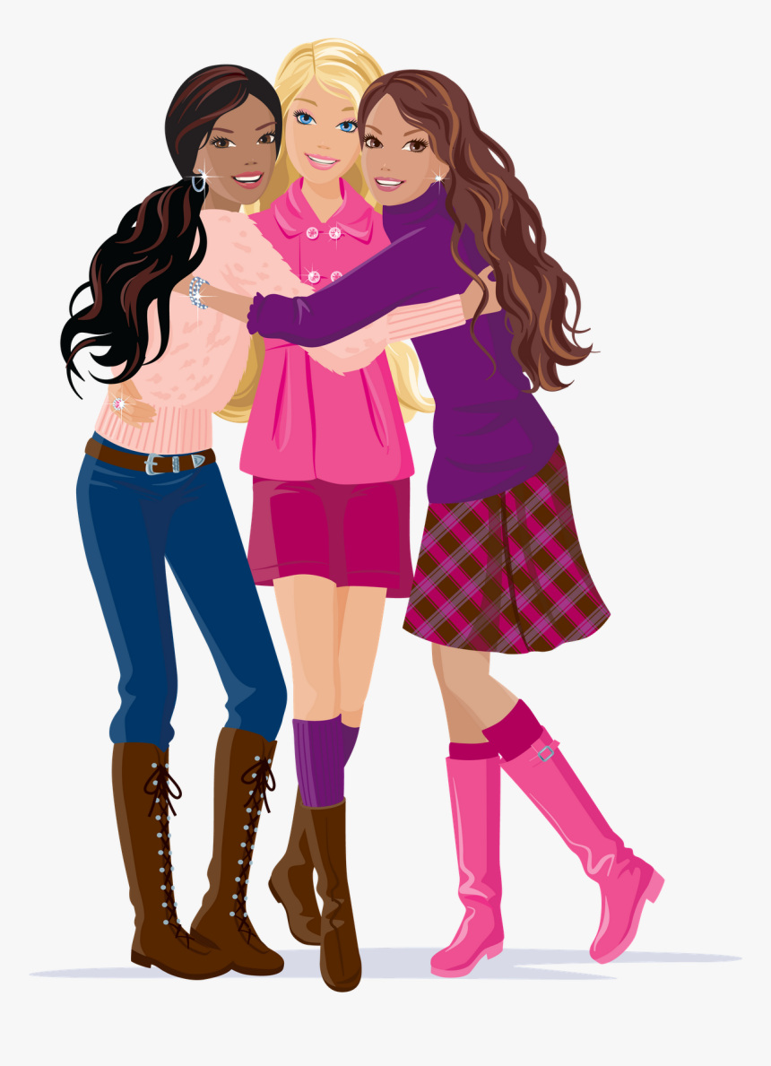 Marcos Gratis Para Fotos Imagenes De Barbie Png Eating - Happy Friendship Day Barbie, Transparent Png