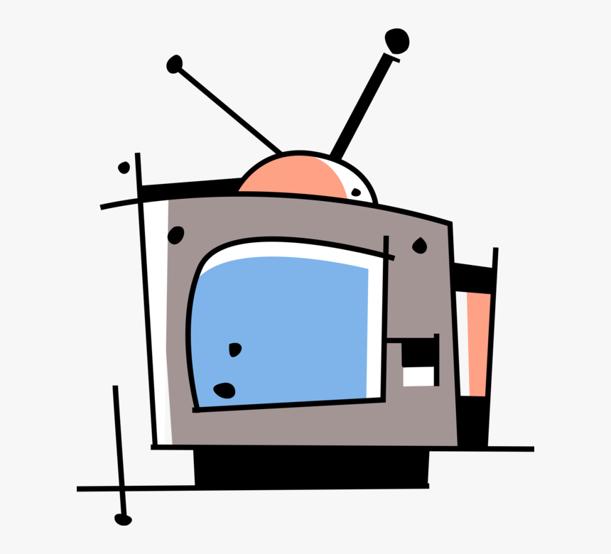 Vector Illustration Of Television Or Tv Set Telecommunication, HD Png Download