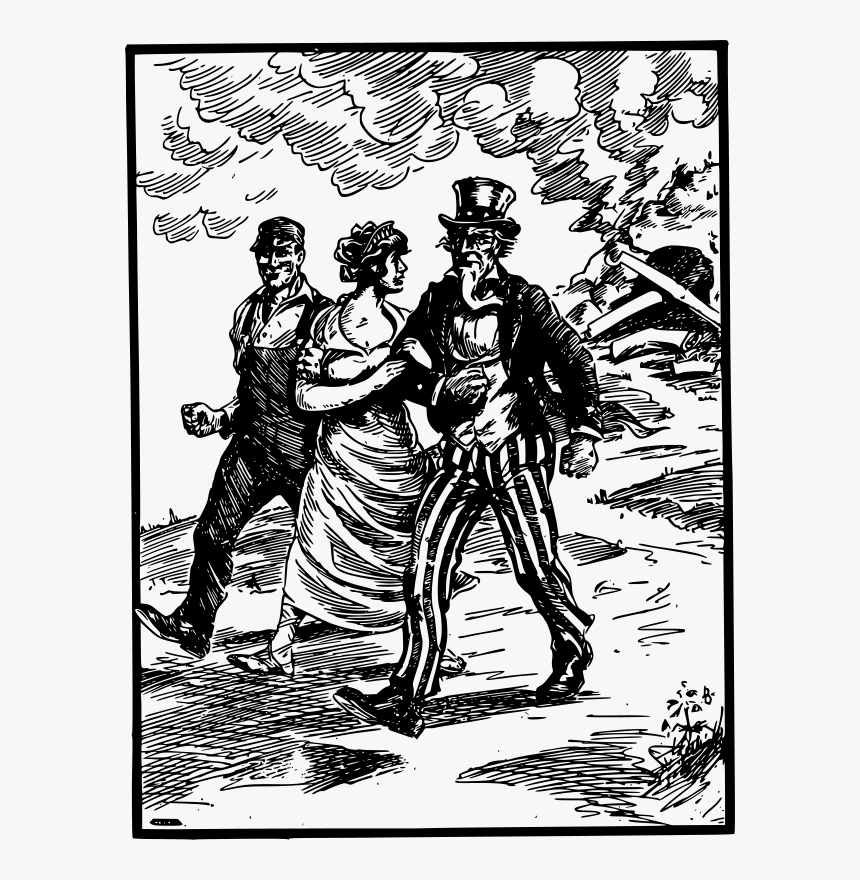 Uncle Sam Looks Away - Illustration, HD Png Download